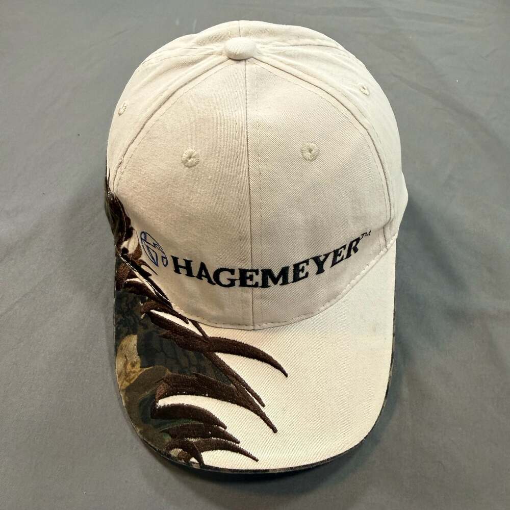 Hagemeyer Embroidered Logo Camo Accent Baseball Cap Hat Adjustable